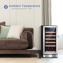 Kalamera 15'' Built-in 30 Bottle Wine Cooler