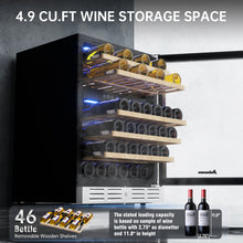 Kalamera 24'' Built-in 46 Bottle Dual Zone Wine Cooler