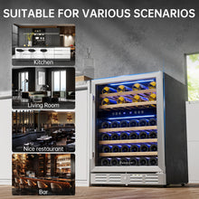 Kalamera 24'' Built-in 46 Bottle Dual Zone Wine Cooler