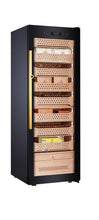 Afidano 1500 Count Cigar Humidor Cabinet Exterior in Steel, Temperature and Humidity Control with Touch Panel
