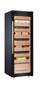 Afidano 1500 Count Cigar Humidor Cabinet Exterior in Steel, Temperature and Humidity Control with Touch Panel