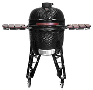 Kalamera 18” Ultimate Outdoor Ceramic Grill Kamado with Cart and Side-wings