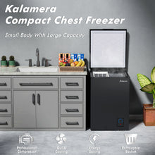 Kalamera 3.5 Cu.ft compact deep freezer freestanding for home/apart with lowest -4℉
