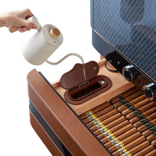 Click to expand  272A Cigar Humidor front.jpg__PID:62ea1bc0-c326-418e-8777-08567bf1f86f     Afidano 1500 Ct Cigar Humidor, Temperature and Humidity Control with Classic Leather and Spanish Cedar Drawers