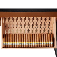 Click to expand  272A Cigar Humidor front.jpg__PID:62ea1bc0-c326-418e-8777-08567bf1f86f     Afidano 1500 Ct Cigar Humidor, Temperature and Humidity Control with Classic Leather and Spanish Cedar Drawers