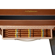 Click to expand  272A Cigar Humidor front.jpg__PID:62ea1bc0-c326-418e-8777-08567bf1f86f     Afidano 1500 Ct Cigar Humidor, Temperature and Humidity Control with Classic Leather and Spanish Cedar Drawers
