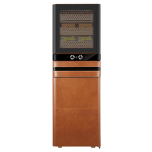 Afidano 2200 Ct Cigar Humidor, Temperature and Humidity Control with Classic Leather and Spanish Cedar Drawers