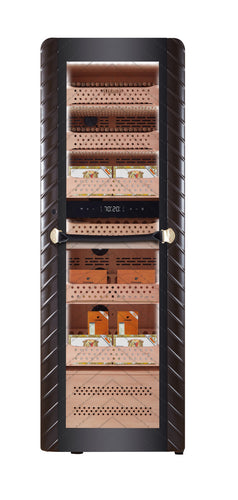 Afidano 2500 Ct Cigar Humidor Electric, Temperature and Humidity Control and Spanish Cedar Drawers