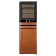 Afidano 2200 Ct Cigar Humidor, Temperature and Humidity Control with Classic Leather and Spanish Cedar Drawers