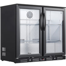 Kalamera two-door 7.3cu.ft back bar undercounter commercial beverage cooler