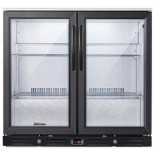 Kalamera two-door 7.3cu.ft back bar undercounter commercial beverage cooler with 304 S/S top board