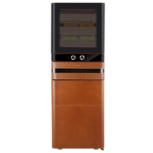 Click to expand  272A Cigar Humidor front.jpg__PID:62ea1bc0-c326-418e-8777-08567bf1f86f     Afidano 1500 Ct Cigar Humidor, Temperature and Humidity Control with Classic Leather and Spanish Cedar Drawers