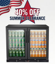 Kalamera two-door 7.3cu.ft back bar undercounter commercial beverage cooler