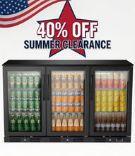 Kalamera three-door 11.2cu.ft back bar undercounter commercial beverage cooler
