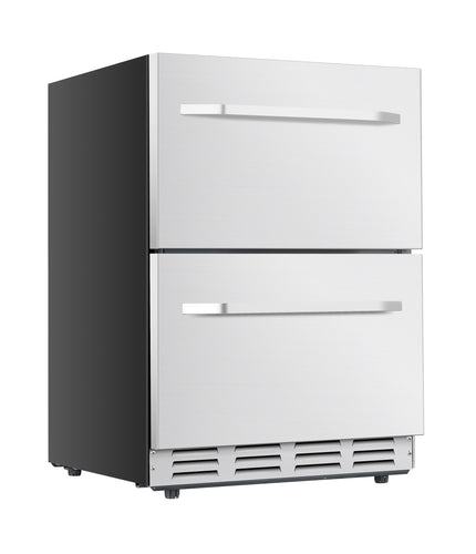 Kalamera 5.1 cu.ft 24-inch Wide Dual Drawer Built-In Beverage Center
