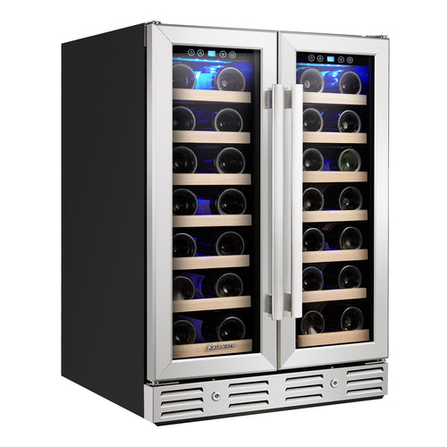 Kalamera 24'' Built-in French Door Wine Cooler