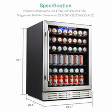 Kalamera 24" Built-in 175 Can Beverage Refrigerator
