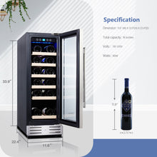 Kalamera 12'' Built-in 18 Bottle Wine refrigerator